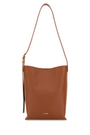 Jil Sander Caramel Leather Cannolo Shoulder Bag