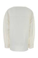 Jil Sander 화이트 리넨 블렌드 오버사이즈 셔츠