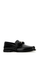 Jil Sander Black Leather Tangle Loafers