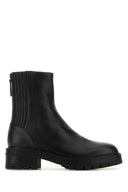 Aquazzura Black Leather Saint Honore Boots