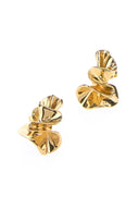 Bottega Veneta Gold Silver Small Anemone Earrings