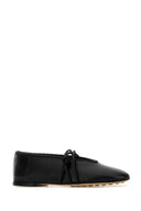 Bottega Veneta Black Leather Mary Jane Ballerinas