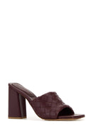 Bottega Veneta Burgundy Nappa Leather Parco Mules