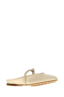 Bottega Veneta Ivory Nappa Leather Rosa Slippers