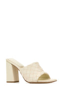 Bottega Veneta Ivory Nappa Leather Parco Mules
