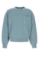 Marni Powder Light Blue Cotton Sweatshirt