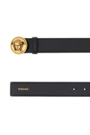 Versace Black Leather Belt