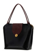 Versace Black Leather Shopping Bag