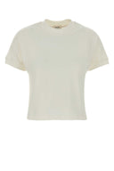 Versace Ivory Stretch Cotton T Shirt