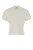 Versace Ivory Stretch Cotton T Shirt