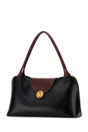 Versace Black Leather Medium Shoulder Bag