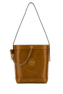 Versace Bolso bombonera de piel color camel