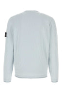 Maglione in misto cotone azzurro pastello Stone Island