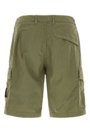 Stone Island Army Green Cotton Bermuda Shorts