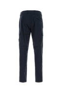 Stone Island Navy Blue Stretch Cotton Cargo Pant