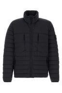 Piumino Stone Island in nylon stretch blu notte