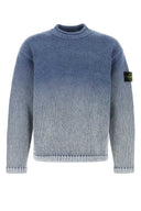 Maglione in cotone blu aeronautica di Stone Island