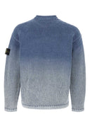 Maglione in cotone blu aeronautica di Stone Island