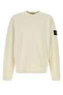 Felpa Stone Island in cotone avorio
