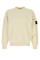 Felpa Stone Island in cotone avorio