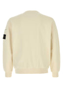 Felpa Stone Island in cotone avorio