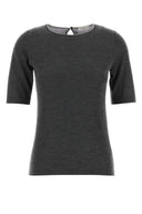 Brunello Cucinelli 다크 그레이 캐시미어 블렌드 스웨터
