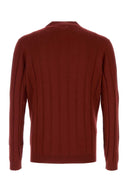 Brunello Cucinelli Tiziano 레드 캐시미어 블렌드 스웨터