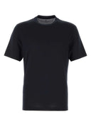 Brunello Cucinelli Dark Blue Silk Blend T Shirt
