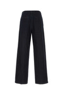 Jil Sander Blue Denim Wide Leg Jeans