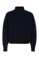 Jil Sander Cárdigan de mezcla de lana azul oscuro