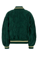 Loewe Dark Green Tech Fabric Bomber Jacket
