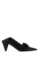 Loewe Black Leather Origami Mules