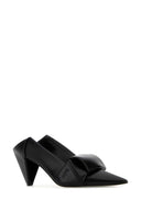 Loewe Black Leather Origami Mules