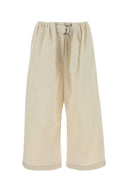 Loewe Ivory Cotton Blend Wide Leg Pant