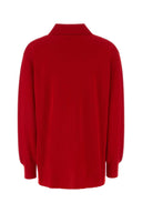 Loewe Red Stretch Cashmere Blend Polo Shirt