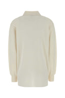 Loewe Ivory Stretch Cashmere Blend Polo Shirt