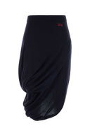 Loewe Dark Blue Wool Blend Skirt