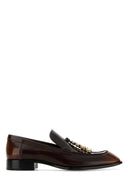 Loewe Chocolate Leather Edge Loafers