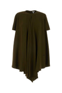 Loewe Khaki Stretch Cady Mini Dress