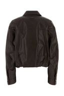 Giacca in pelle Loewe color cioccolato