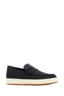 Hogan Dark Blue Suede Loafers