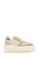 Hogan Two Tone Leather And Suede H Stripes Sneakers