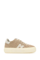 Hogan Beige Suede Sneakers