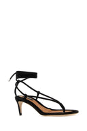 Dsquared Black Suede Twin Thong Sandals