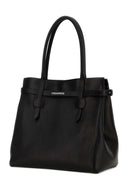 Dsquared Black Leather Twin Shopping Bag