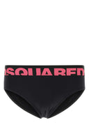 Dsquared Black Stretch Nylon Swimming Brief