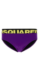 Dsquared Purple Stretch Nylon Swimming Brief