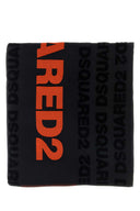 Dsquared Black Cotton Beach Towel