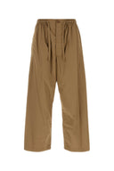 Pantaloni a gamba larga Lemaire in cotone biscotto