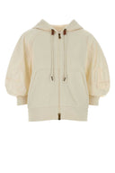 Moncler Ivory Cotton Sweatshirt